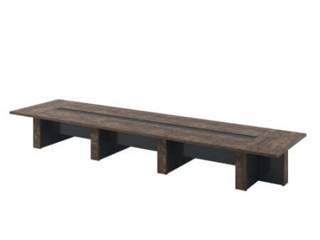 Стол переговоров на 16 человек Torston T-108 без центральной вставки  6200x1600x750 (Дуб Бунратти/Антрацит)