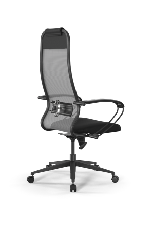 Кресло для руководителя Метта Sit 10 B1-111K - X2+UMF(X1) /Ub00/Wh00/K1bL(M09.B11.G19.W02) (Светло-серый | Черный)
