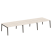 Рабочая станция на деревянных опорах Onix Wood OW.D.RS-6.4.7 4740x1475x750 (Тиквуд Светлый/Дуб Темный)