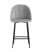 Стул полубарный Логан велюр светло-серый (Стул полубарный Логан светло-серый)