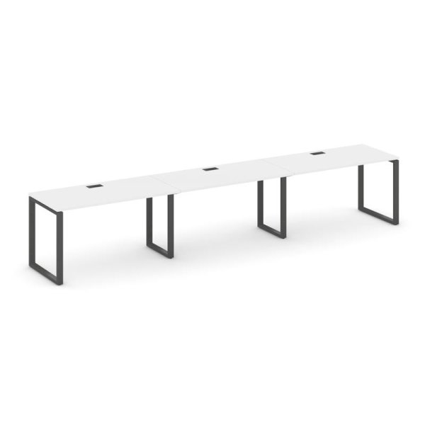 Рабочая станция 1 сторонняя SN-6O.ORS-054 (4740х800х750) (Белый/Металл Антрацит)