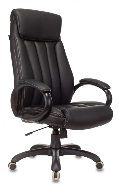 Кресло руководителя T-9922N черный эко.кожа крестов. пластик (Черный)