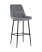 Стул барный Флекс велюр серый (Стул барный Флекс серый)