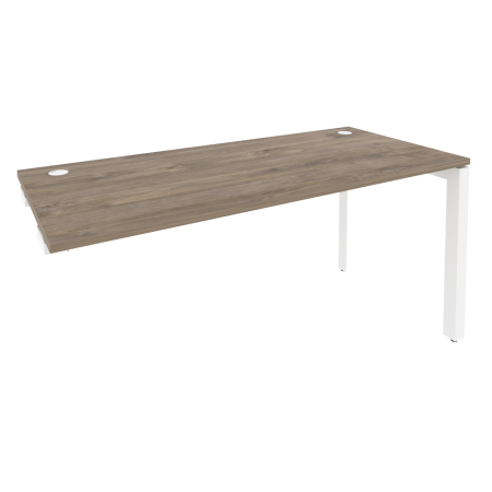 Стол-приставка на П-образном м/к к опорным элементам Onix O.MP-SPR-4.7 1580x720x750 (Тиквуд Темный/Белый Металл)
