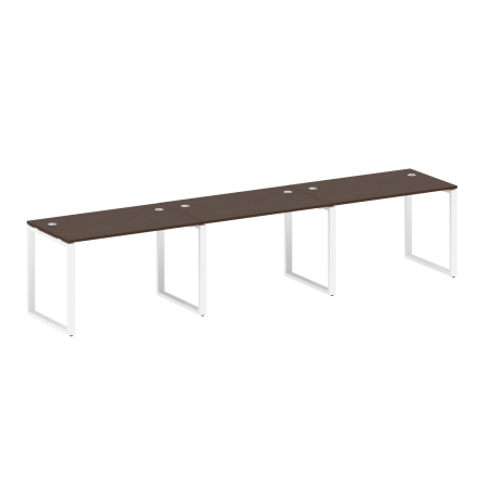 Рабочая станция Metal System Style БО.СМ-3.2 3600x720x750 (Венге Цаво/Белый металл)