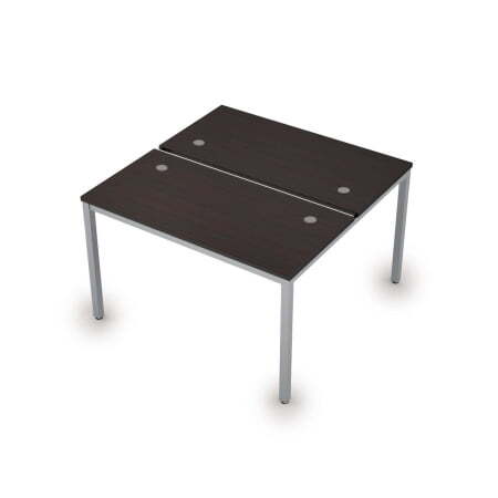 6МБ.268 Бенч-система на два рабочих места (1200x1235x750) (Венге/Алюминий матовый)