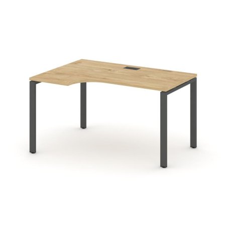 Стол рабочий эргономичный SN-6P.SPA-011(L) (1380х700/980х750) (Тиквуд Светлый/Металл Антрацит)