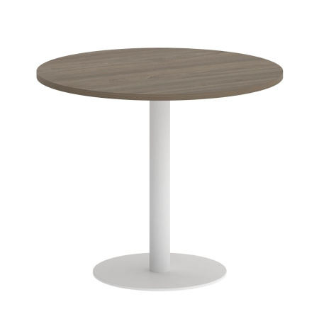 Стол круглый VR.SP-5-90.1 900x900x750 (Вяз благородный/Белый Металл)