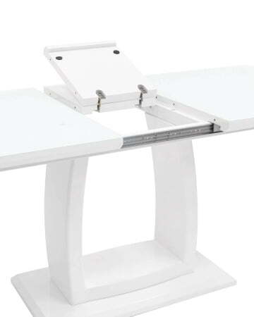 Стол обеденный Орлеан раскладной 140-170*80 глянцевый белый (Стол обеденный Орлеан белый)