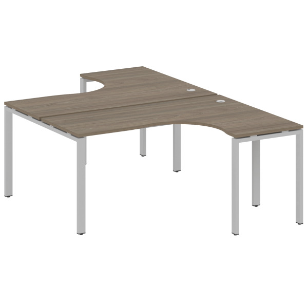 Рабочая станция криволинейная Metal System Style БП.РАС-СА-2.4 1600x2435x750 (Вяз/Серый металл)