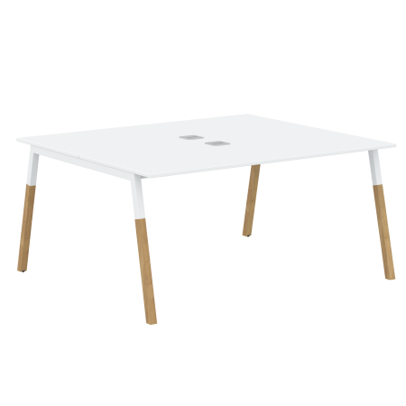 Двухместная рабочая станция Forta FWST 1513 1580x733x1370 (Белый премиум)