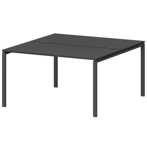 Бенч двойной на металлокаркасе Смарт СМС2-П-10К.149.Пр25 1000x1496x750 (Графит/Антрацит)