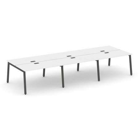 Рабочая станция 2-х сторонняя SN-5A.DRS-073 (4140х1432х750) (Белый/Металл Антрацит)