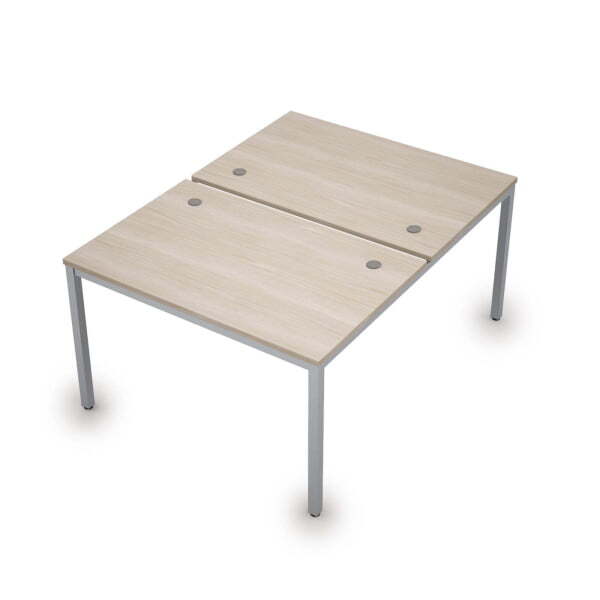 6МБ.288 Бенч-система на два рабочих места (1200x1635x750) (Шамони светлый/Алюминий матовый)