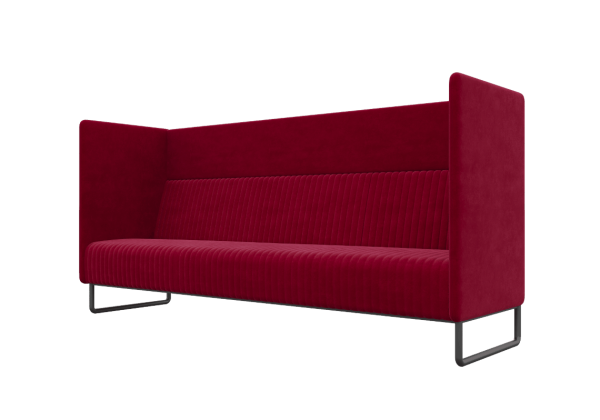 Диван трехместный BROS-3 (Teddy 644/Металл Черный)