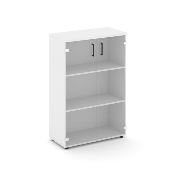 Шкаф средний широкий SN.STS.E-205 (796х400х1203) (Белый/Прозрачный)