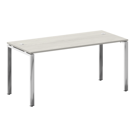 Стол рабочий руководителя на П-обр. м/к БП.СРР-4.7 1600x720x750 (Дуб Наварра/Нерж. Сталь)