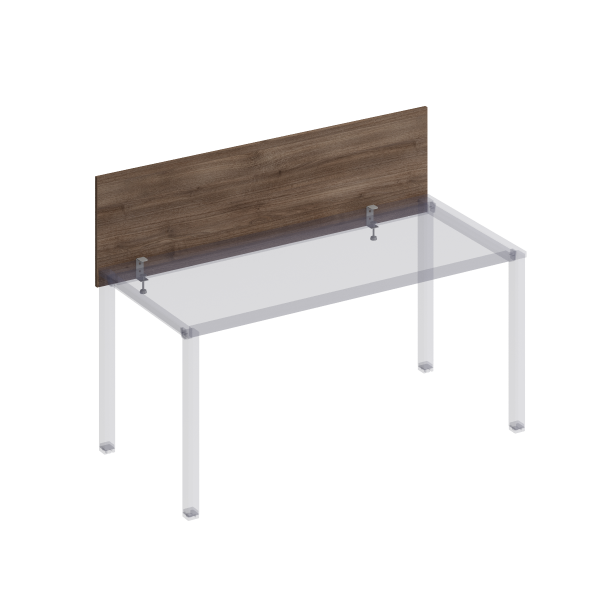 Экран настл. фронт. с кроншт. для стола 180 на мет. каркасе КФ Комфорт КФ К.844 1800x450x18 (Дуб шамони темныйСерый)