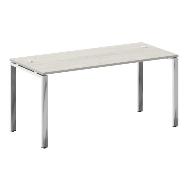 Стол рабочий руководителя на П-обр. м/к БП.СРР-4.7 1600x720x750 (Дуб Наварра/Нерж. Сталь)