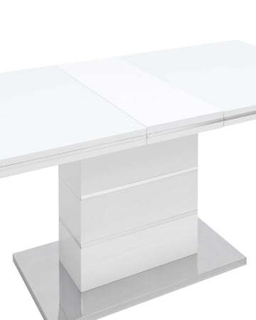 Стол обеденный Глазго раскладной 140-170*80 глянцевый белый (Стол обеденный Глазго белый)