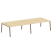 Рабочая станция на 4 рабочих места на А-образном м/к Metal System Style БА.СМ-4.5 3600x1475x750 (Дуб наварра/Серый металл)