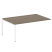 Проходной наборный элемент переговорного стола Metal System Style БП.ППРГ-5 1800x1235x750 (Дуб Наварра/Серый металл)