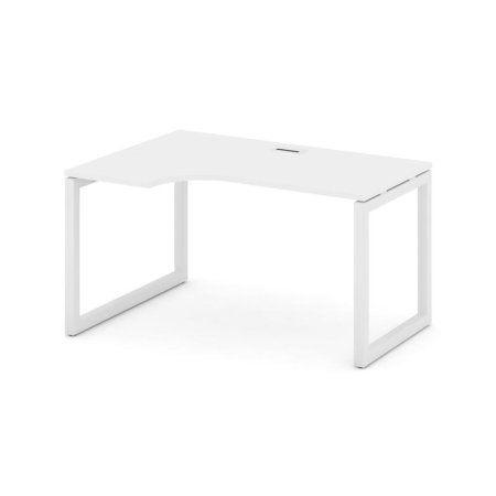 Стол рабочий эргономичный SN-5O.SPA-022(L) (1580х800/980х750) (Белый/Металл Белый)