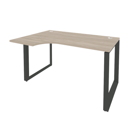 Стол эргономичный левый на О-образном м/к Onix O.MO-SA-2L 1380x980x750 (Дуб Аттик/Черный металл)