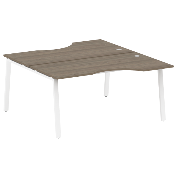 Рабочая станция криволинейная Metal System Style БА.РАС-СА-2.1 1600x1835x750 (Вяз/Белый металл)