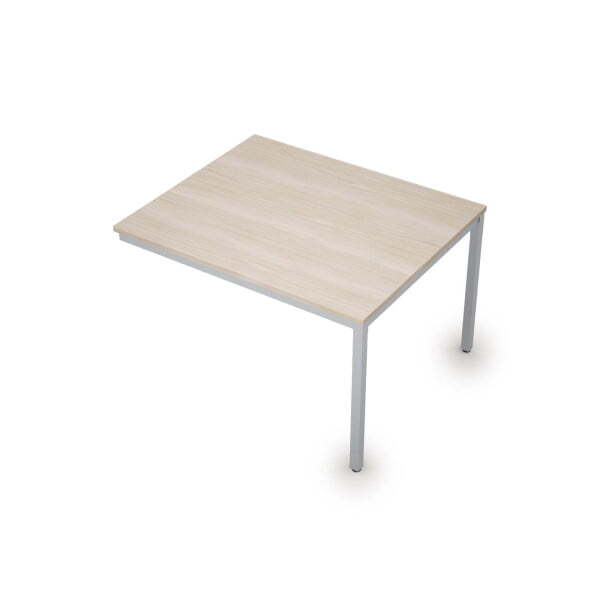 6МПК.002 Бенч-системы для переговорных столов, конечный модуль (1200x1000x750) (Шамони светлый/Алюминий матовый)