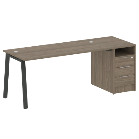 Проходной наборный элемент рабочей станции Metal System Style БА.ПРС-СП-1.4 1600x720x750 (Вяз/Антрацит металл)