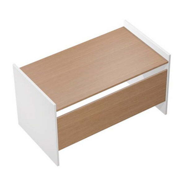 Стол письменный на опорах ДСП Profiquadro КВ 1207 БВ 1250x806x835 (Белый премиум / Вишня скандинавская)