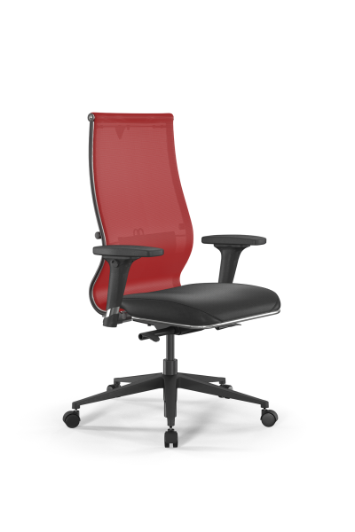 Кресло для руководителя Метта SynchroSit 10 B2-163D - T+Extra /Km00/Wm12/D02P(M24.B11.G19.W02) (Красный | Черный)