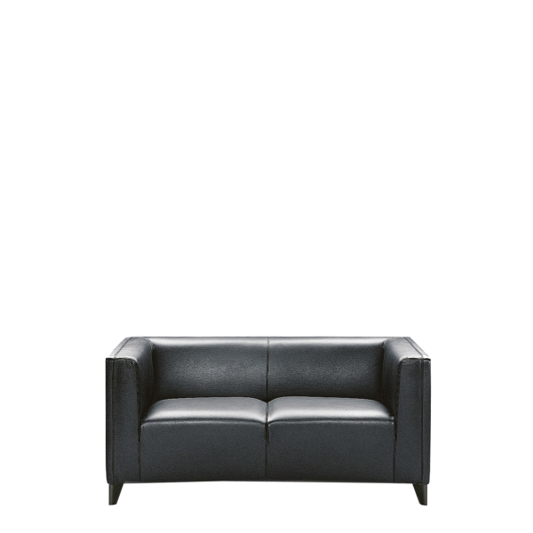 Диван офисный Крос (М-38) 2-х местный (Черный)