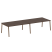 Стол для переговоров (2 столешницы) на А-образном м/к Metal System Style БА.ПРГ-2.5 3600x1235x750 (Дуб наварра/Серый металл)