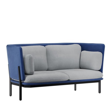 Диван двухместный с низкой спинкой STA-02L (Like 785/Like 992/Металл Черный)