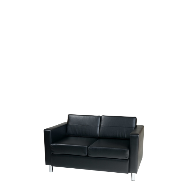 Диван офисный Симпл (М-53) 2-х местный (Черный)
