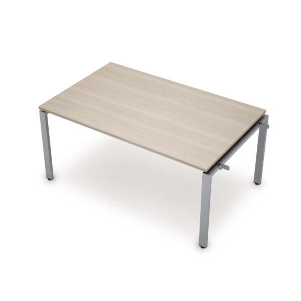 6МПН.602 Бенч-система для переговорных столов, начальный модуль (1200x1000x750) (Шамони светлый/Алюминий матовый)