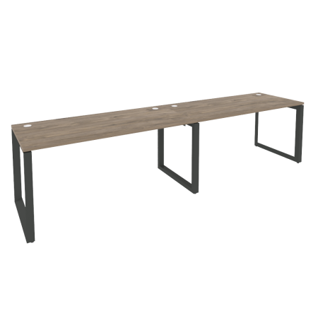 Рабочая станция на О-образном м/к Onix O.MO-RS-2.4.7 3160x720x750 (Тиквуд Темный/Черный металл)