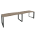 Рабочая станция на О-образном м/к Onix O.MO-RS-2.4.7 3160x720x750 (Тиквуд Темный/Белый Металл)