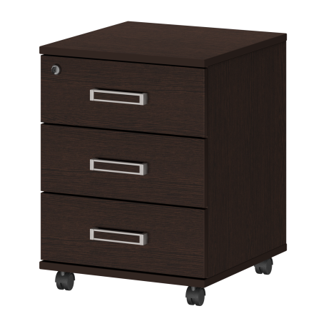 Тумба мобильная с центральным замком Приоритет К-923 434x470x600 (Дуб венге)