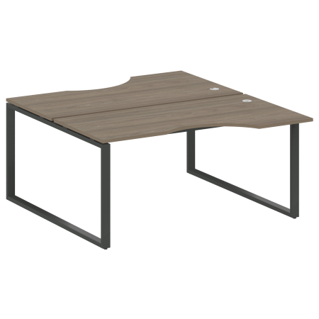 Рабочая станция криволинейная Metal System Style БО.РАС-СА-2.1 1600x1835x750 (Вяз/Антрацит металл)