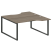 Рабочая станция криволинейная Metal System Style БО.РАС-СА-2.1 1600x1835x750 (Дуб Наварра/Серый металл)