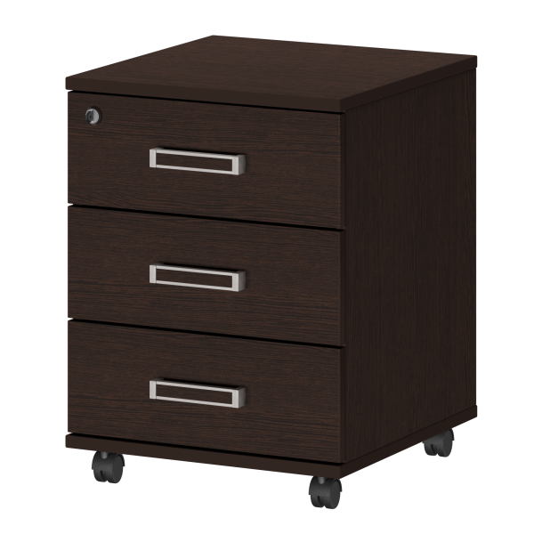 Тумба мобильная с центральным замком Приоритет К-923 434x470x600 (Дуб венге)