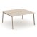 Рабочая станция 2 места ES.D.RS-2.4-VP (1580х1500х750) (Тиквуд Светлый/Металл Латте)
