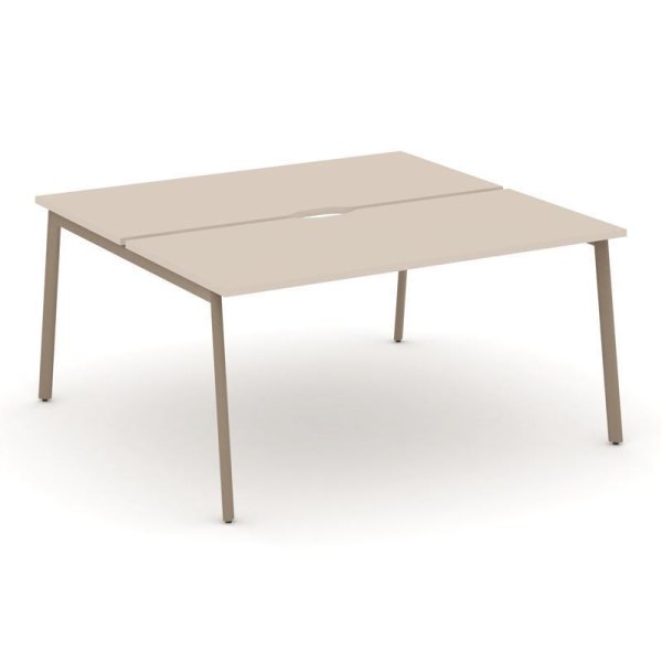 Рабочая станция 2 места ES.D.RS-2.4-VP (1580х1500х750) (Капучино/Металл Латте)