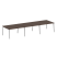 Стол для переговоров (3 столешницы) на А-образном м/к Metal System Style БА.ПРГ-3.3 4200x1235x750 (Дуб наварра/Серый металл)