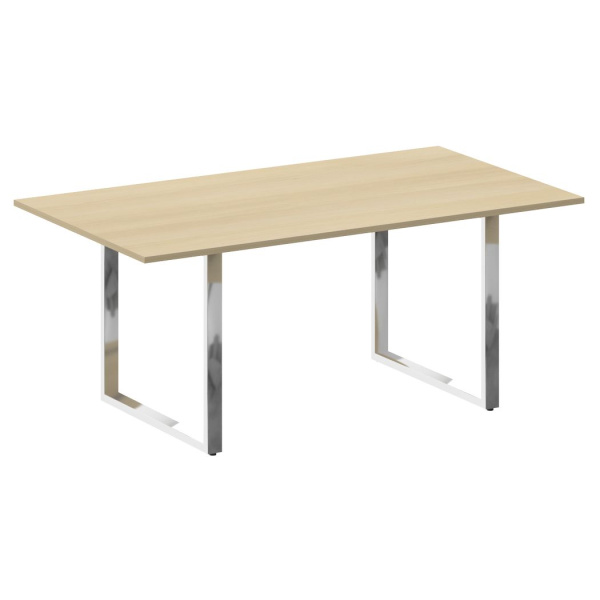 Стол переговорный на О-обр. м/к БО.ПРГ-180 1800x1000x750 (Акация Лорка/Нерж. Сталь)