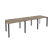 Рабочая станция на П-образном м/к Onix O.MP-RS-3.1.8 2940x800x750 (Тиквуд Темный/Белый Металл)