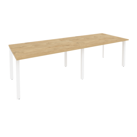 Стол переговорный Onix O.MP-PRG-2.3 2760x980x750 (Тиквуд Светлый/Белый Металл)